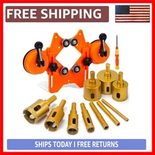 12 PCS Diamond Drill Bits Set - Ultimate Dry/Wet Brazing Hole Saw Kit for Gla...