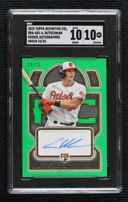 2023 Definitive Collection Green 24/25 Adley Rutschman SGC 10 GEM Auto RC 1ti6