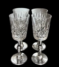 Set of 4 Edinburgh Crystal Appin Cut 6-3/8” Wine Glasses Excellent