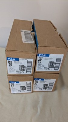 (20) EATON BR220 Circuit Breakers 20 AMP 2 Pole Type BR *4-5 PACKS NEW IN BOX*
