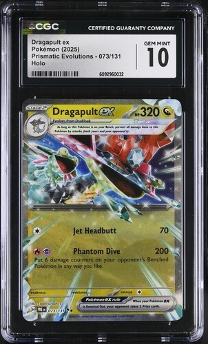 CGC Gem Mint 10 Dragapult Ex Prismatic Evolutions 73/131