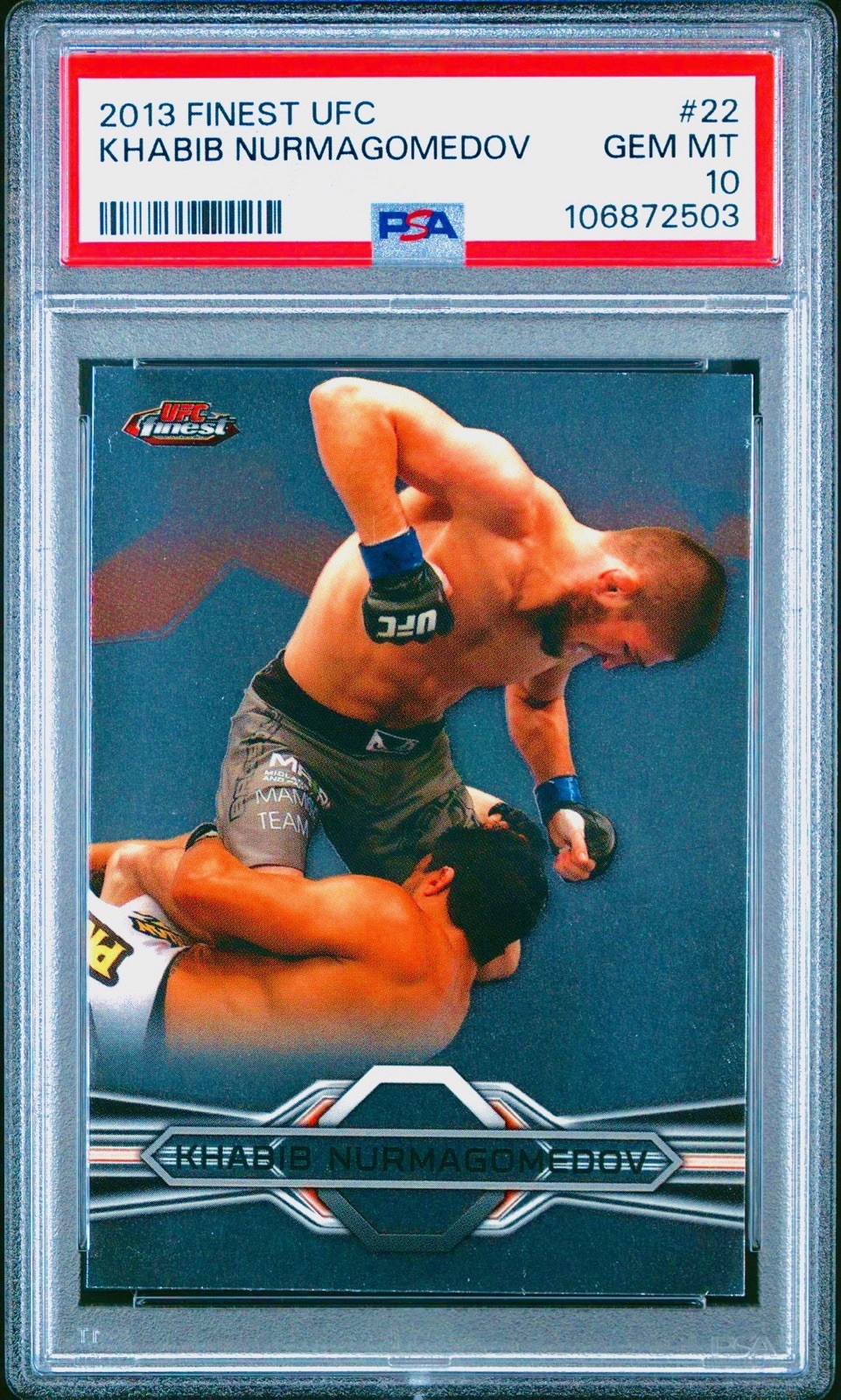 2013 Topps UFC Finest - #22 Khabib Nurmagomedov Rookie RC PSA 10