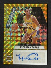 Michael Cooper 2024-25 Panini Mosaic Pictographs Gold Mosaic Auto /10 #PM-CPR