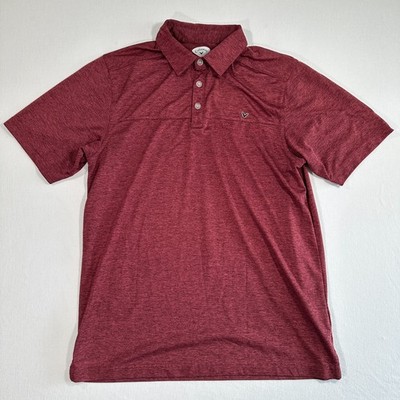 Callaway Mens Pro Spin Fine Line Golf Polo Shirt Size Medium Red