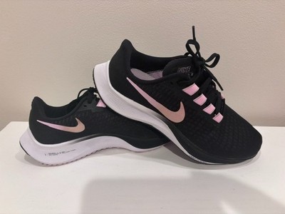 Womens Sz 9 Nike Air Zoom Pegasus 37 Black Pink Bronze White Shoes BQ9647 007