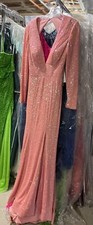 Alisha Hill 80150 Coral Sequined Pageant Gala Gown Dress sz 4 NWT SALE!