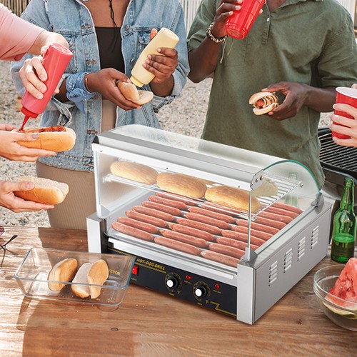 VEVOR Machine à rouleaux pour hot-dogs 11 rouleaux étagère chauffante 2,2 KW - Imagen 8 de 12