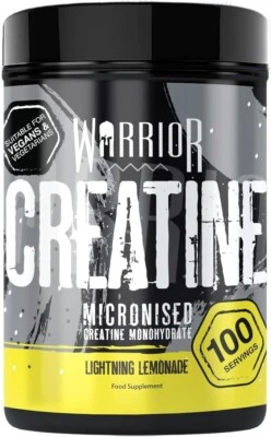 BODYBUILDING WAREHOUSE Warrior Essentials Creatine – Lightening Lemonade – 500g - Improve Performance