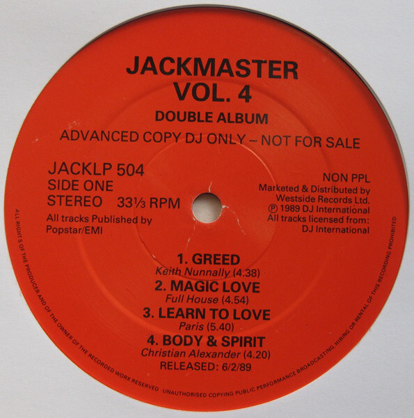 Various - Jackmaster Vol. 4 (2xLP, Comp, Ltd, Promo, Red