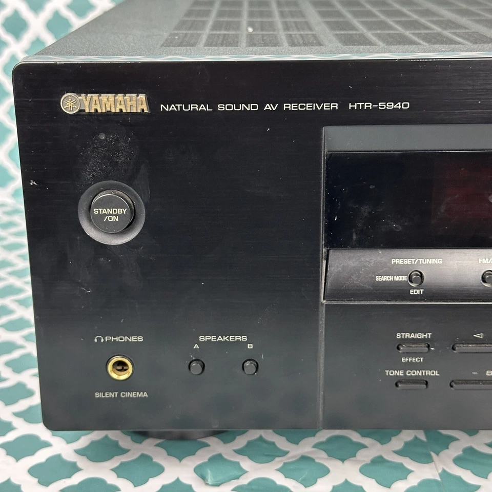 Yamaha HTR-5940 - 6.1 Ch Home Theater Surround Sound Receiver W/ Remote Bundle - Image 3 of 4