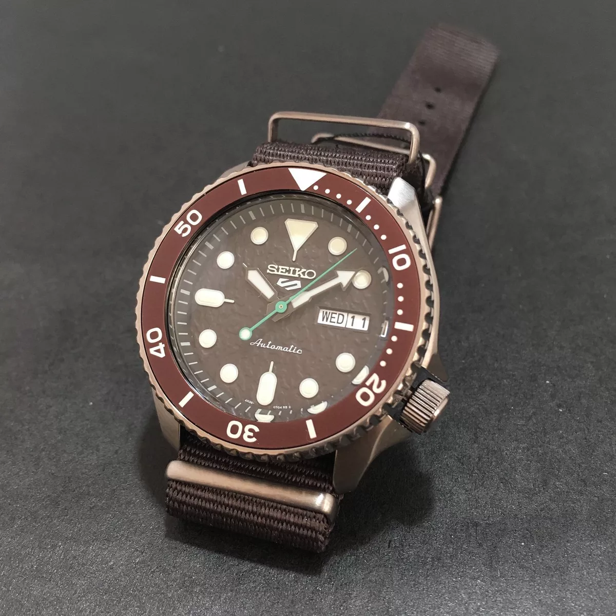 SEIKO 5 SRPD85 SRPD85K1 Automatic 100m Brown Nato Warranty