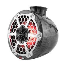 DS18 CF-PS6 600 Watts Max Power 6.5" RGB LED Mini Carbon Fiber Marine Speaker...