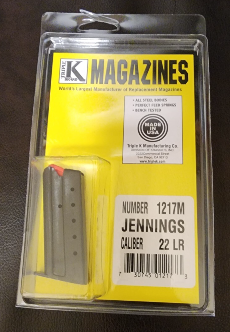Jennings J22 (J-22) 22LR Caliber Pistol Magazine 1217M - 6 Round