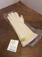 Gloves New Kayser Women's Cream Magic Motion Mid Length Small 10-1/2" Vintage