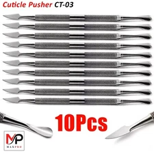 Stainless Steel Cuticle Pusher – Dual Tip Spoon & Arrow Shape Nail Care Tools