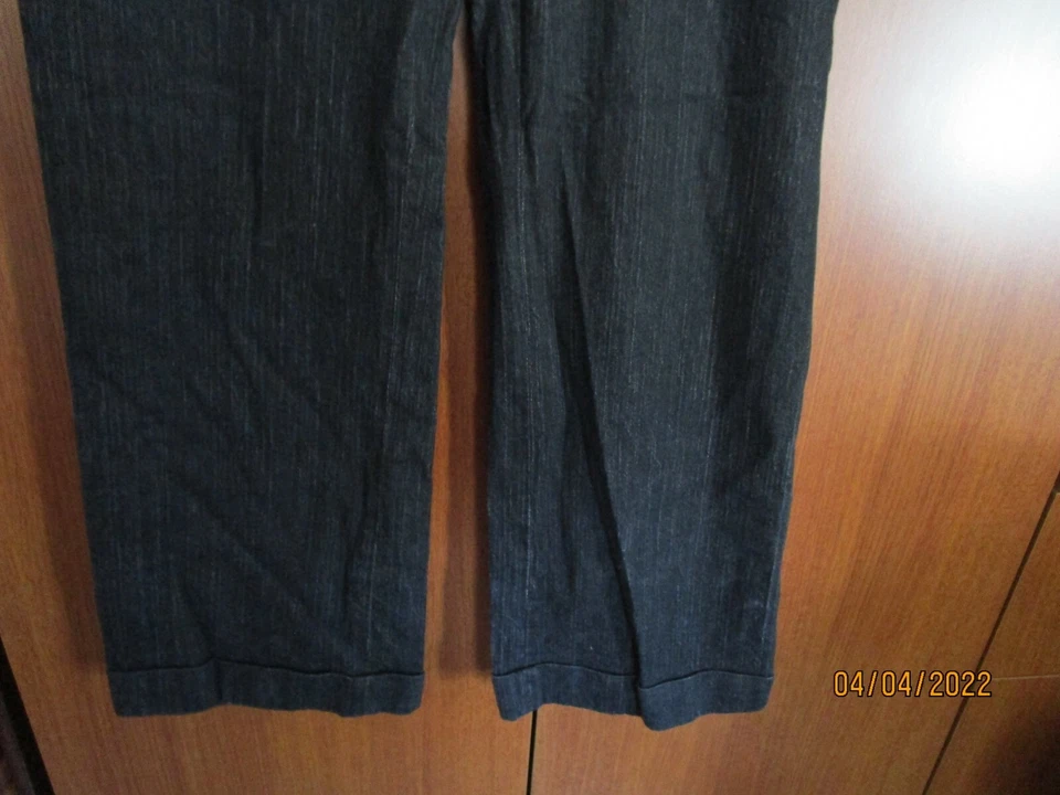 Jones Wear Stretc Charcoal Jeans Sz 16 Cotton Spandex Waist 37 Inseam 31 Rise 12 - Image 3 of 4