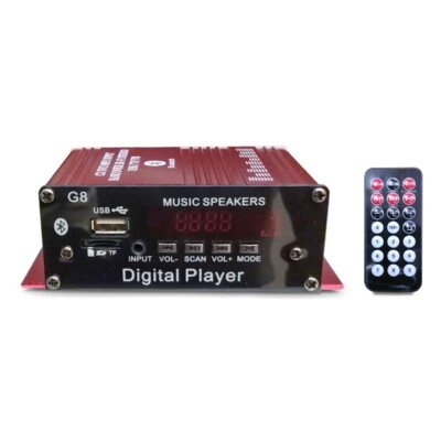 200W 2 Channel bluetooth Mini HIFI Power Amplifier Audio Stereo Amp Home Car FM