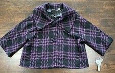 Nwt! Uniform Jpr Houndstooth Plaid Blazer Jacket L Crop Wool Blend Academia Y2k