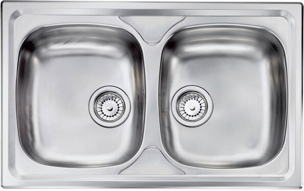 Lavello Cucina 2 vasche Inox 79x50 cm 010442.X1.01.2016 Cm
