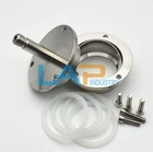 QTY:1 Quartz Glass Vacuum Seal New 304 Tube Furnace Flange Water Cooling Flange