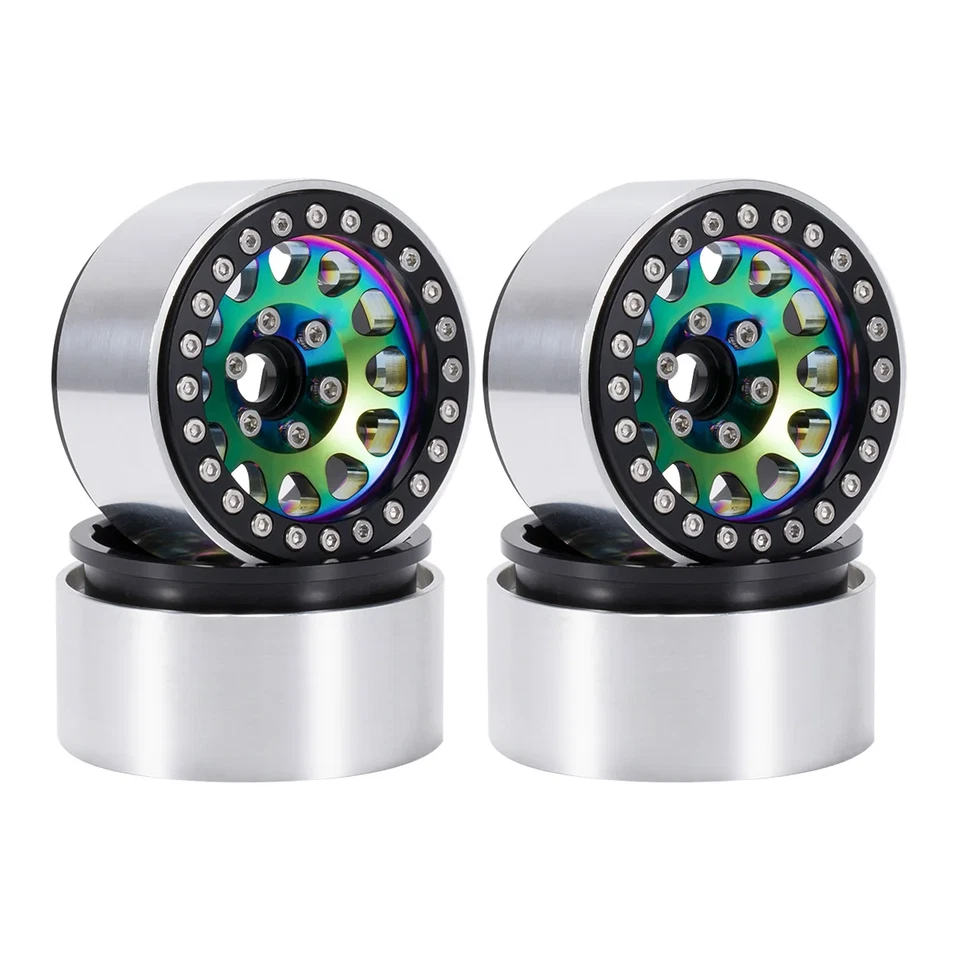 Colorful 1.9" Offset-5mm Beadlock Wheel Rim for 1/10 Axial SCX10 TRX4 Gen8 Capra - Image 3 of 4