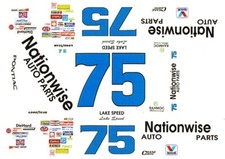  75 Lake Speed Nationwise Pontiac 1/64th HO Scale Slot Car Waterslide Decals