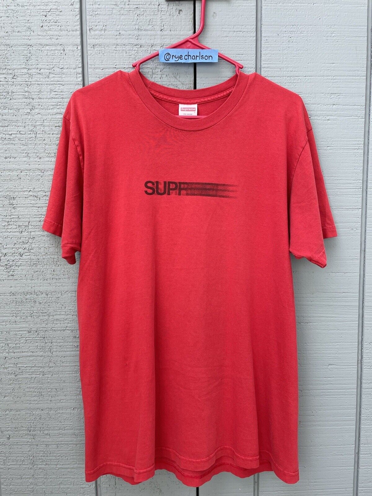 logo supreme shirt red