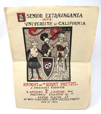 1903 University California Berkeley ARTHUR F KALES Pretzel Comedy Play Program