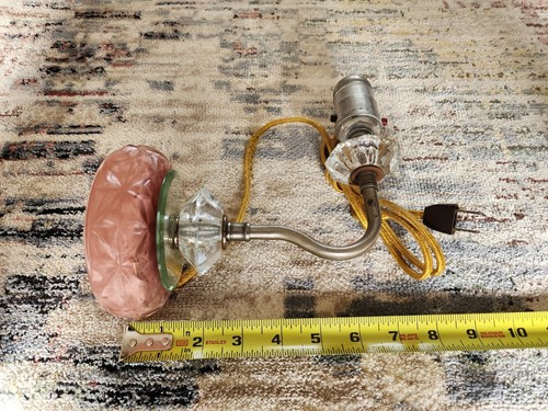 Antique Wall Sconce Lamp with Glass & Original Shade - Picture 10 of 13