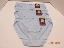 Maidenform 3 Pairs Comfort, No Show Bikini, Panties Size M/6 Baby Blue 40046 NWT