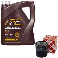 MotoröL Set 5W-30 5 Liter + ÖLfilter 32223 FüR Citroen C5 Xsara Peugeot 807 306