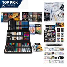 154 Pcs Art Supplies Set Drawing Kit with Sketchbooks Watercolor Pencils for ...