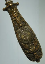 Antique 1897 Detroit  Mich. No. 7 State Savings Bank Heavy Bronze Letter Opener