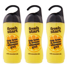 FRESH START TEA TREE & LEMON SHOWER GEL 400ML - Pack of 3 5.72 per litre