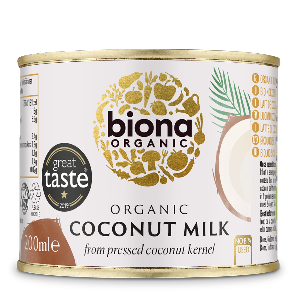 Biona Organic Coconut Milk 200ml Full Fat