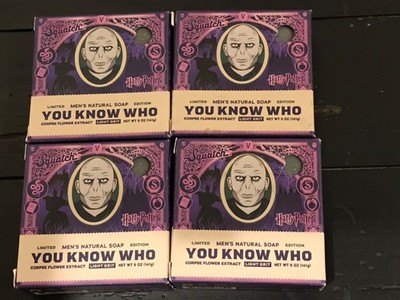 Dr Squatch 4 Pack Harry Potter Limited Edition You Know Who Natural Bar Soap 