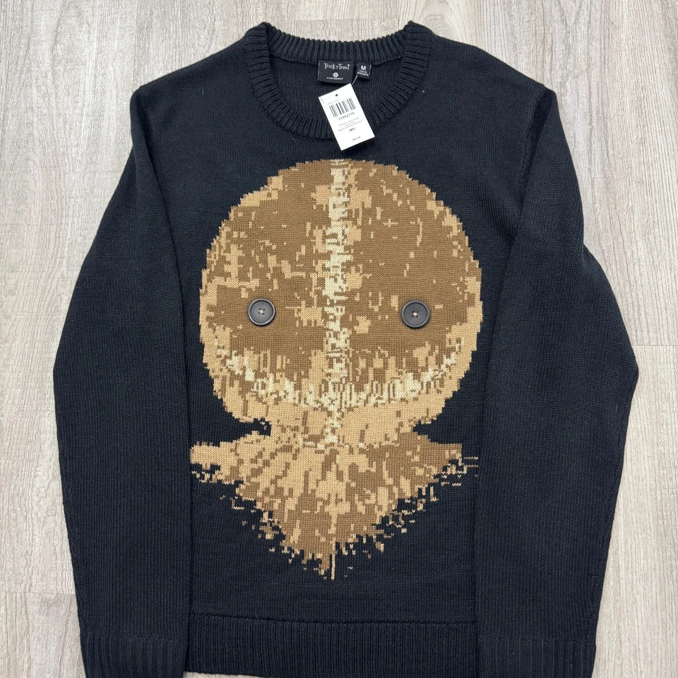 Suéter Trick 'r Treat Sam Para Hombre Medio Negro Halloween Película Terror Tejido Foto 2 de 4