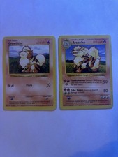 Shadowless Arcanine Evolution Line Base Set Pokemon TCG LP