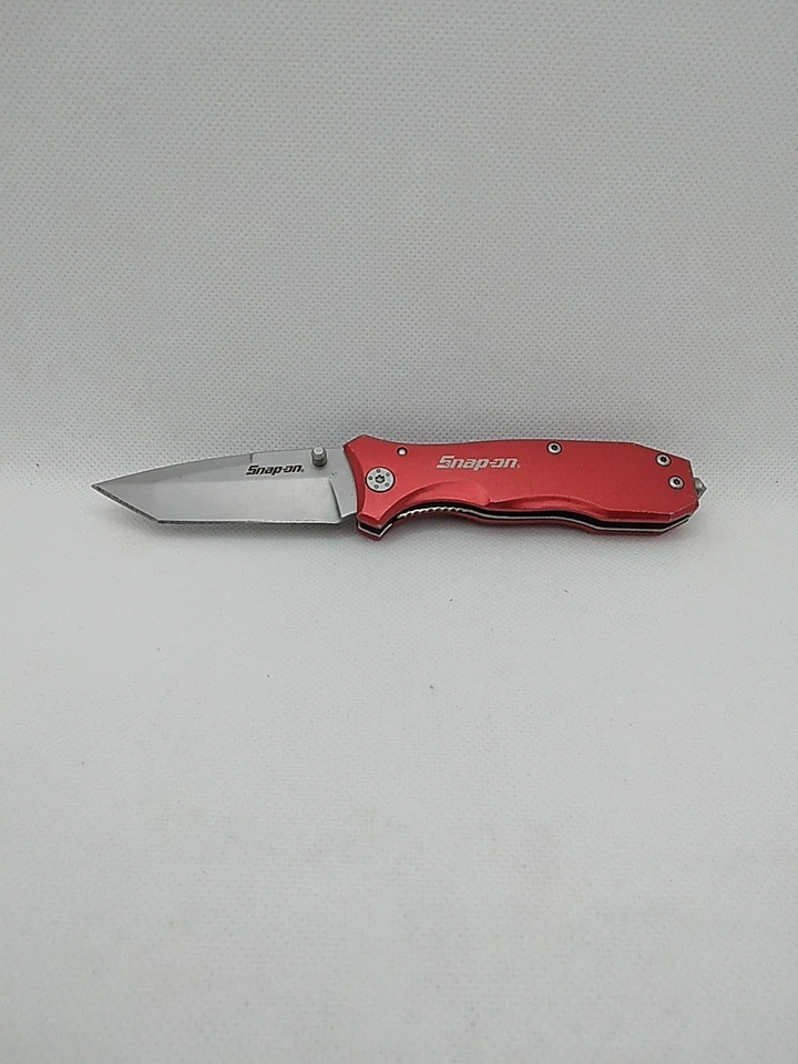Cuchillo de Bolsillo Snap-on Tools Rojo Plegable 3" Hoja Forro Bloqueo Foto 3 de 4
