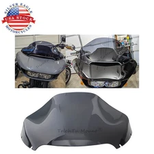 13" Wave Windshield Grey Smoke Screen For Harley Road Glide FLTRX FLTR CVO 15-up