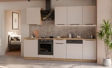 Küche SOLANO BASIC 280 Küchenzeile Küchenblock Einbauküche Kaschmir + Artisan 