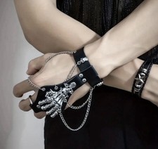  NEW Goth Style Unisex Punk Skull Fashion Bracelet Black