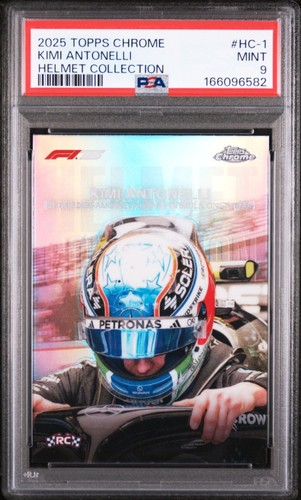 Kimi Antonelli 2025 Topps Chrome Formula 1 Helmet PSA 9 #HC-1 Rookie RC F1