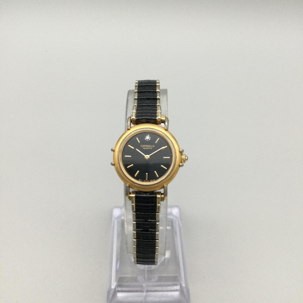 Caravelle By Bulova Womens Watch 23mm Black Dial Gold Tone  display picture 2