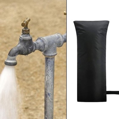65 x 36 cm Schwarz Oxford Tuch Outdoor Wasserhahn Abdeckung mit Anti Frost Schic