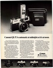 Canon Canonet QL17 Camera Vintage 1960s Magazine Ad Bell & Howell Print AD094