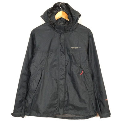DIDRIKSONS Damen Jacke Gr. 40 L grau Windbreaker Kapuze Polyester Full Zip