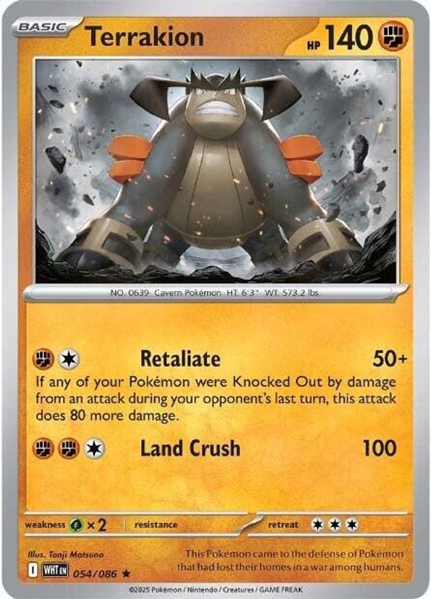 Pokemon Terrakion (54/325) White Flare NM HOLO