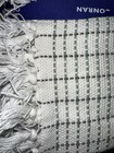 50”x70” DESIGN BY CONRAN Green & taupe On Cream 100% Cotton Quilt With Fringe — photo 7