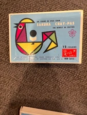 Vintage CRAY-PAS Colors Oil Sticks Crayons 12 Sakura Color  new 